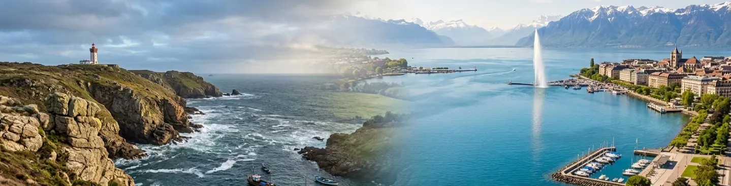 Panoramic view — from Brittany to Geneva